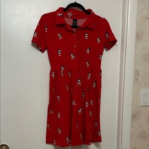 Red Collared Disey Dress